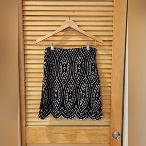 LOFT Embroidered Skirt